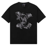 Louis Vuitton Floral Pattern Print T-Shirt Oversized